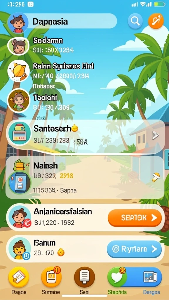 Desain karakter yang menarik dan unik siap menyambut pemain.