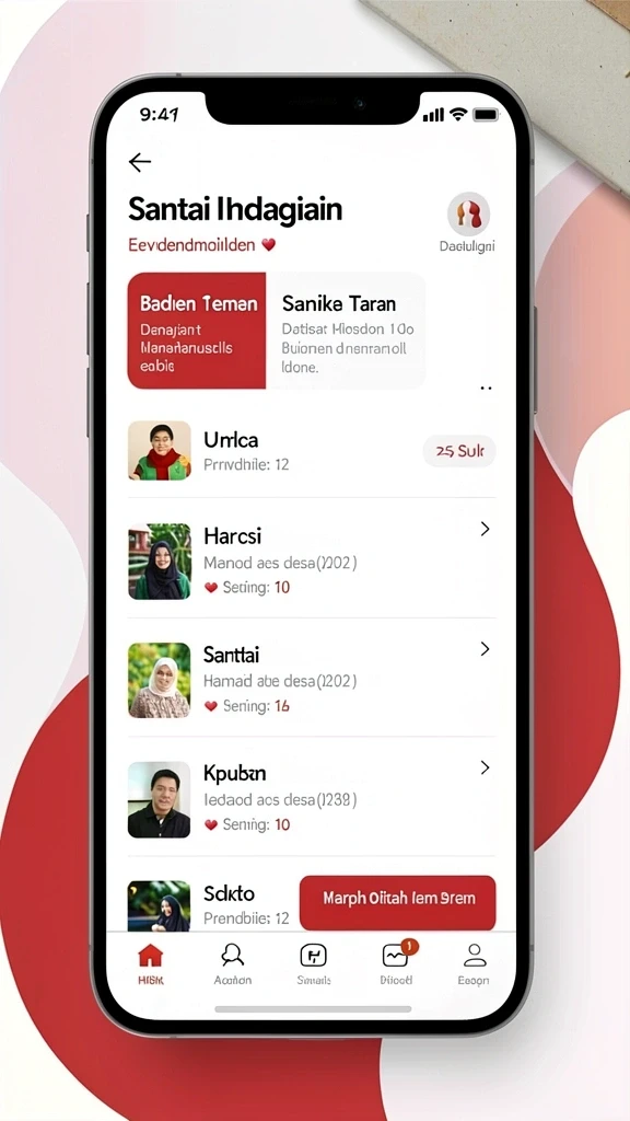 Komunitas aktif yang saling mendukung.