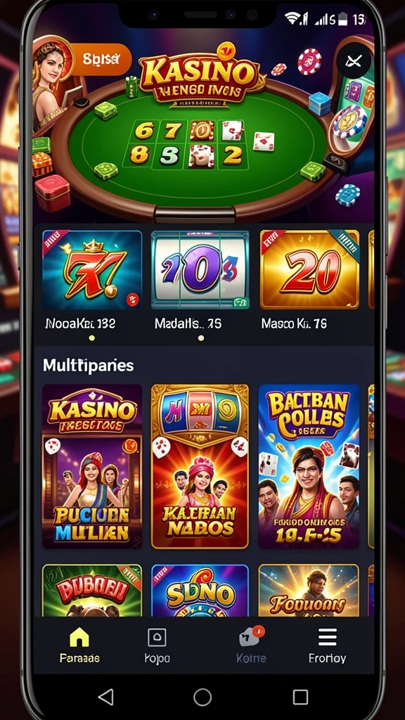 Screenshot AAKASINO - Beragam pilihan permainan tersedia.