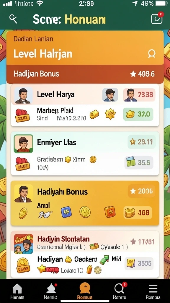 Screenshot AAKASINO - Pengguna dapat berinteraksi dengan pemain lain.