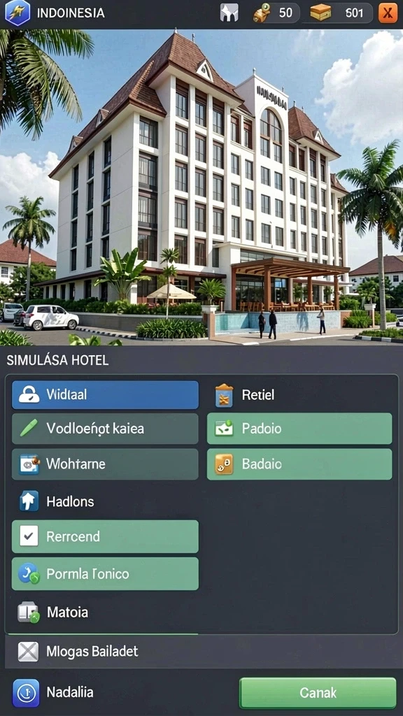 Tampilan awal yang menarik dan mudah dinavigasi.