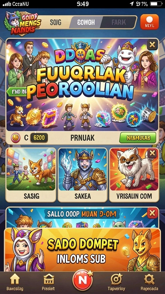 Berbagai pilihan permainan yang menarik.