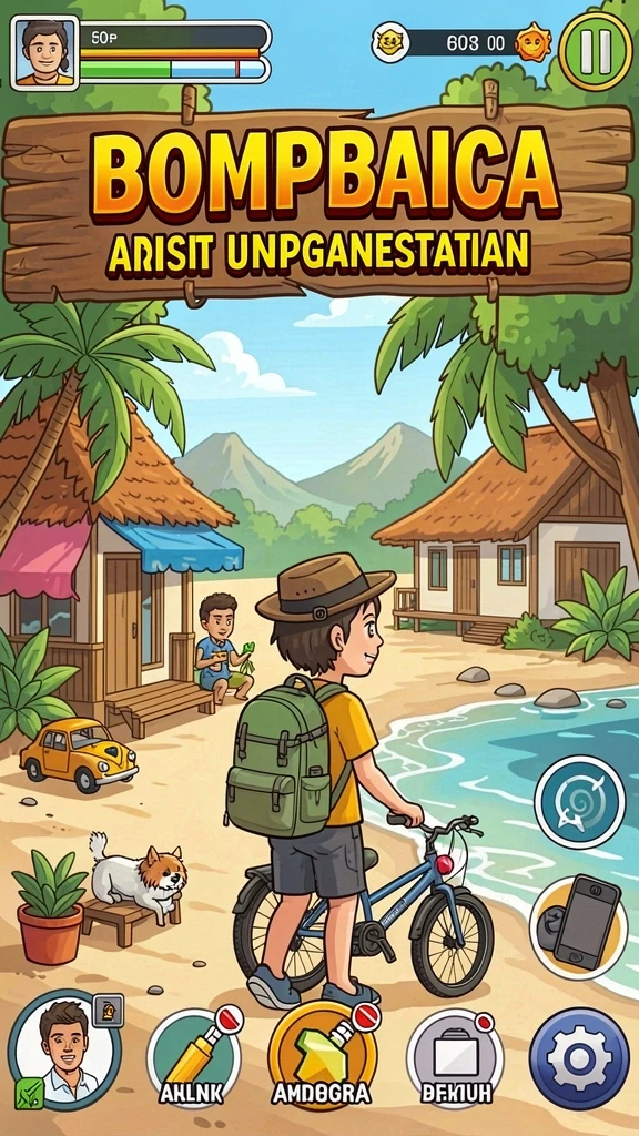 Tampilan utama game RAJAPAMEN yang menarik dan intuitif.