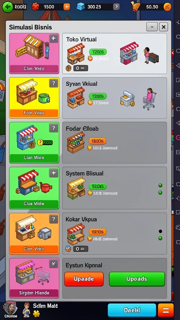 Tampilan awal game yang menarik dan mudah dinavigasi.